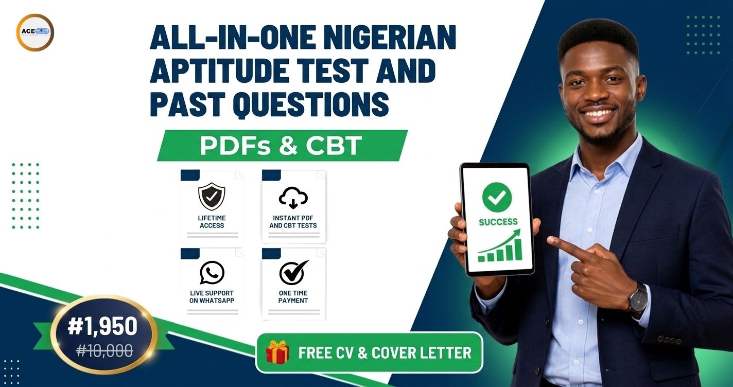 Nigerian Aptitude Test & Past Questions Pack (PDF & CBT) | ₦1,950